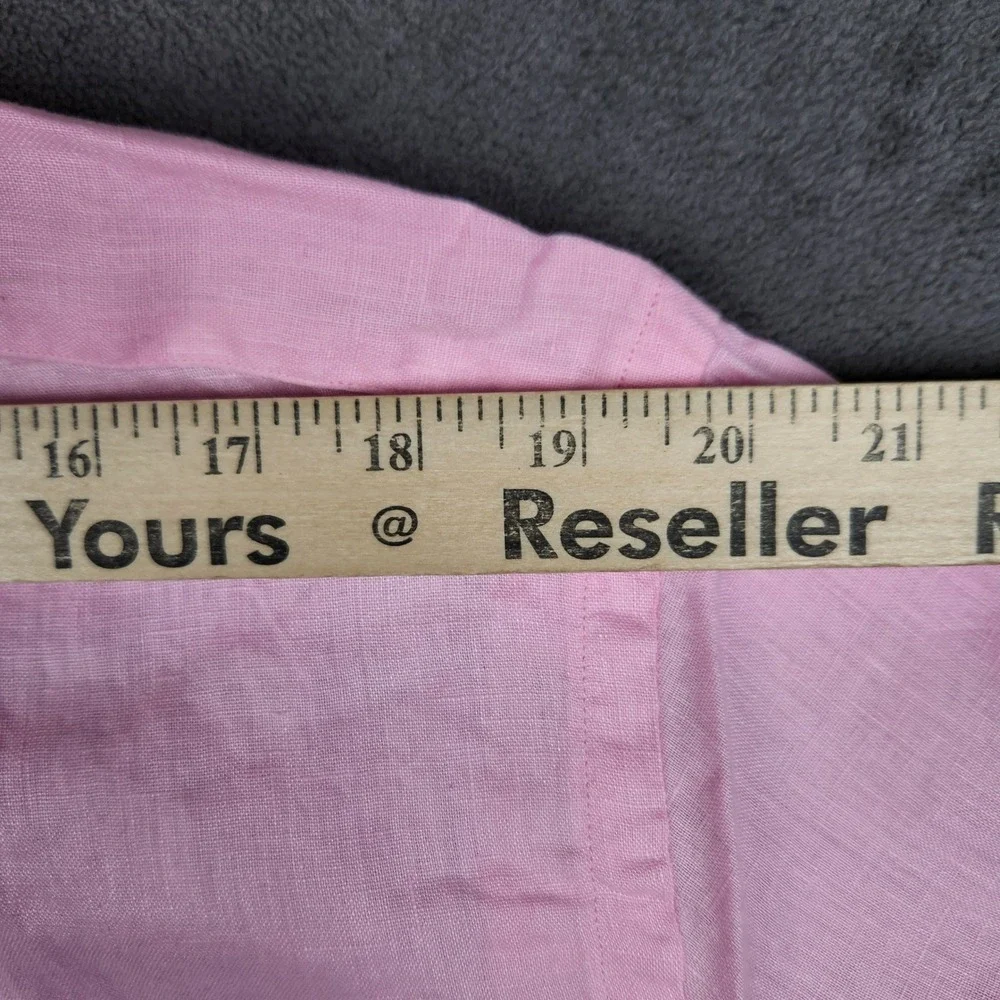 Polo Ralph Lauren Linen Shirt Mens XXL Pink Classic Fit Short Sleeve Button NEW